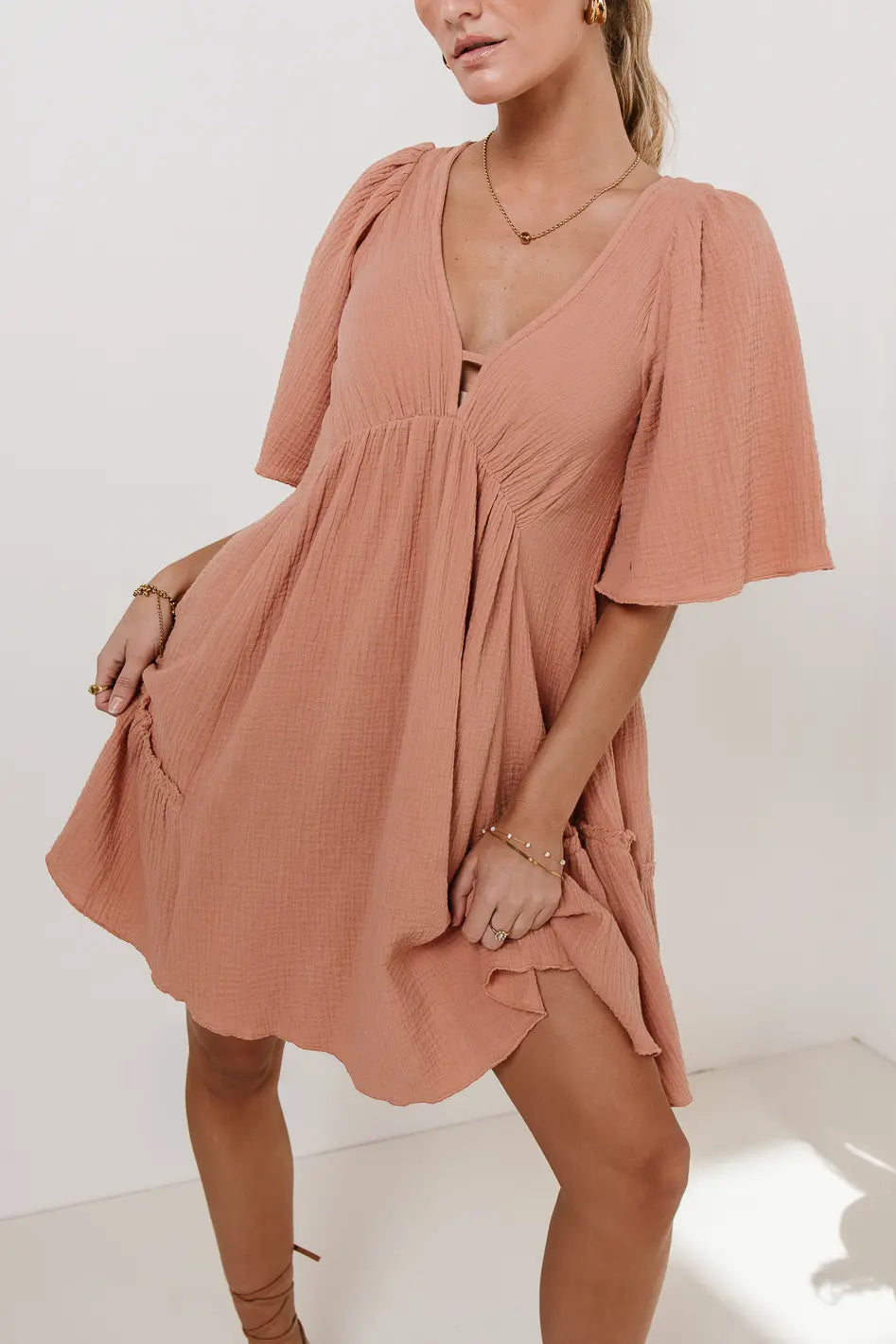 Slow It Down Mini Dress in Terracotta FINAL SALE