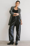 Taron Vegan Leather Barrel Jeans FINAL SALE