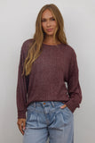 Tate Knit Sweater in Burgundy