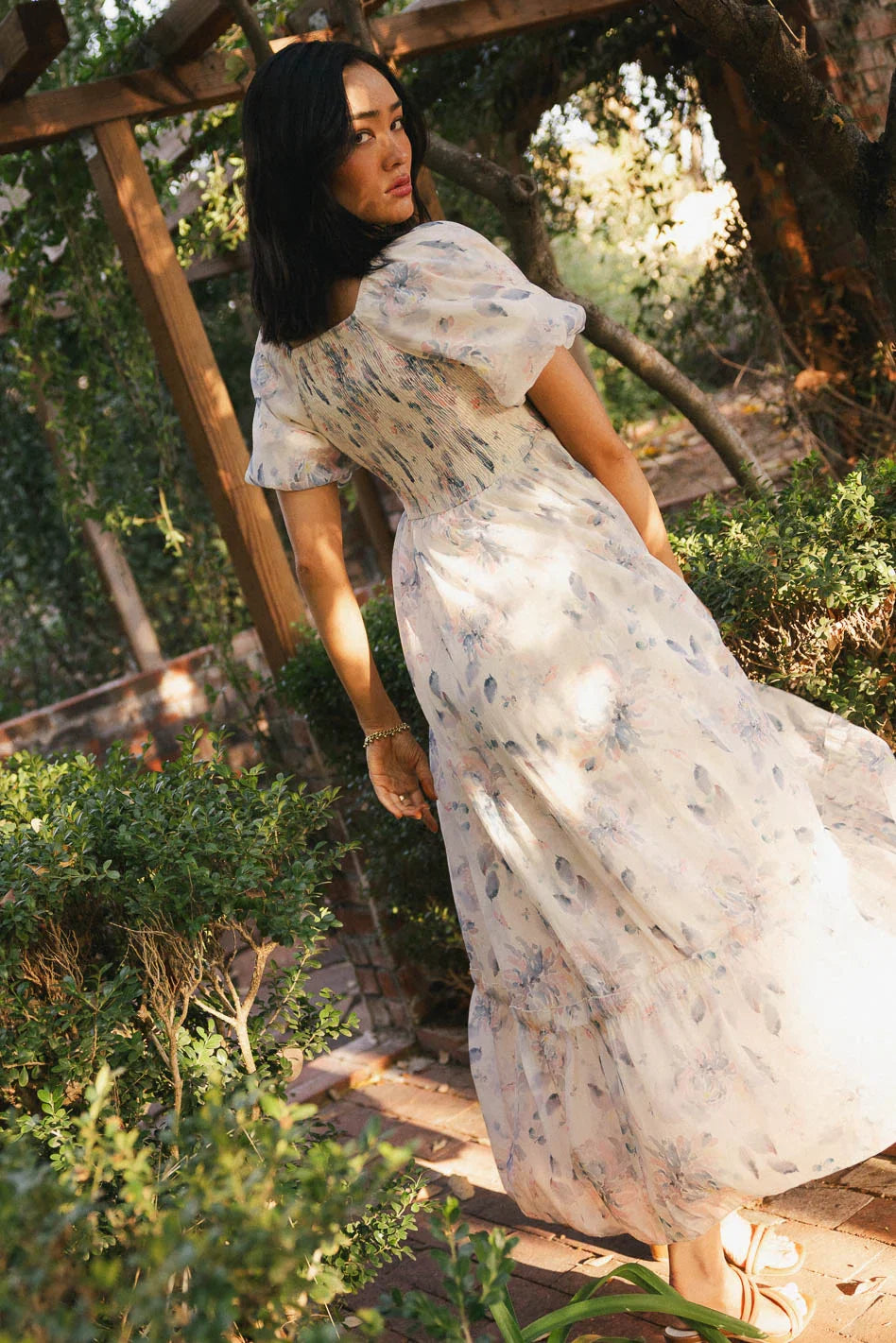 Kendry Floral Maxi Dress in Blue FINAL SALE