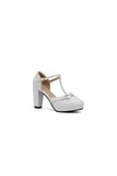 Retro Bow T Strap High Heels Shoes