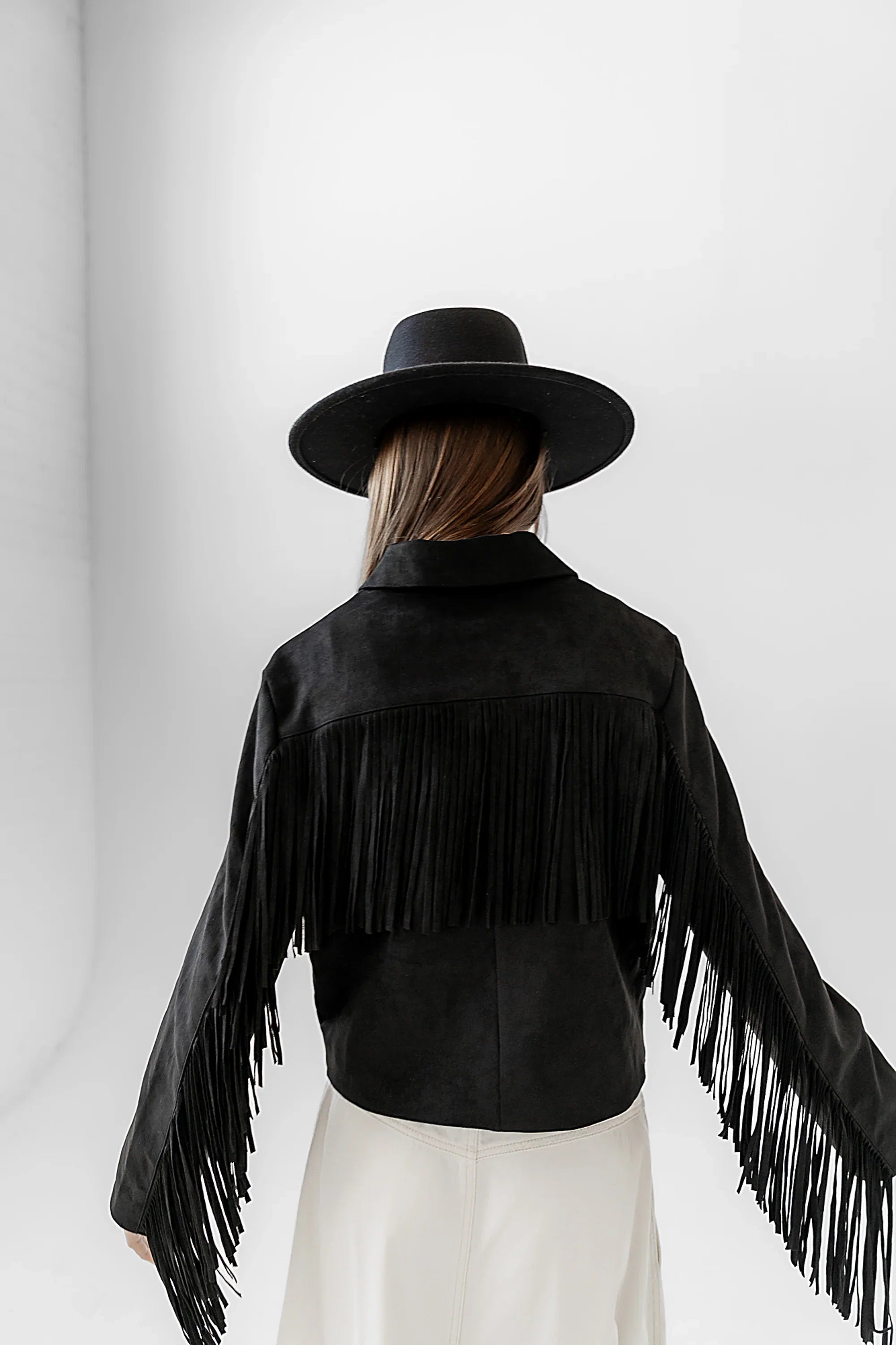 Bridget Fringe Jacket in Black