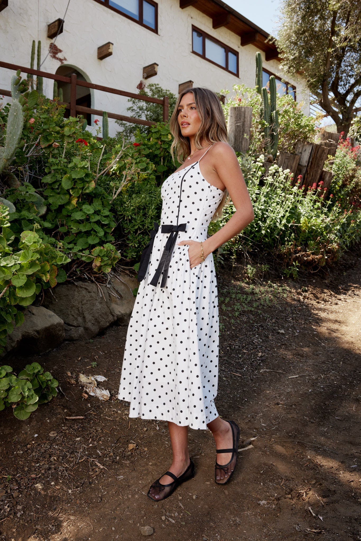 Scarlett Polka Dot Midi Dress FINAL SALE