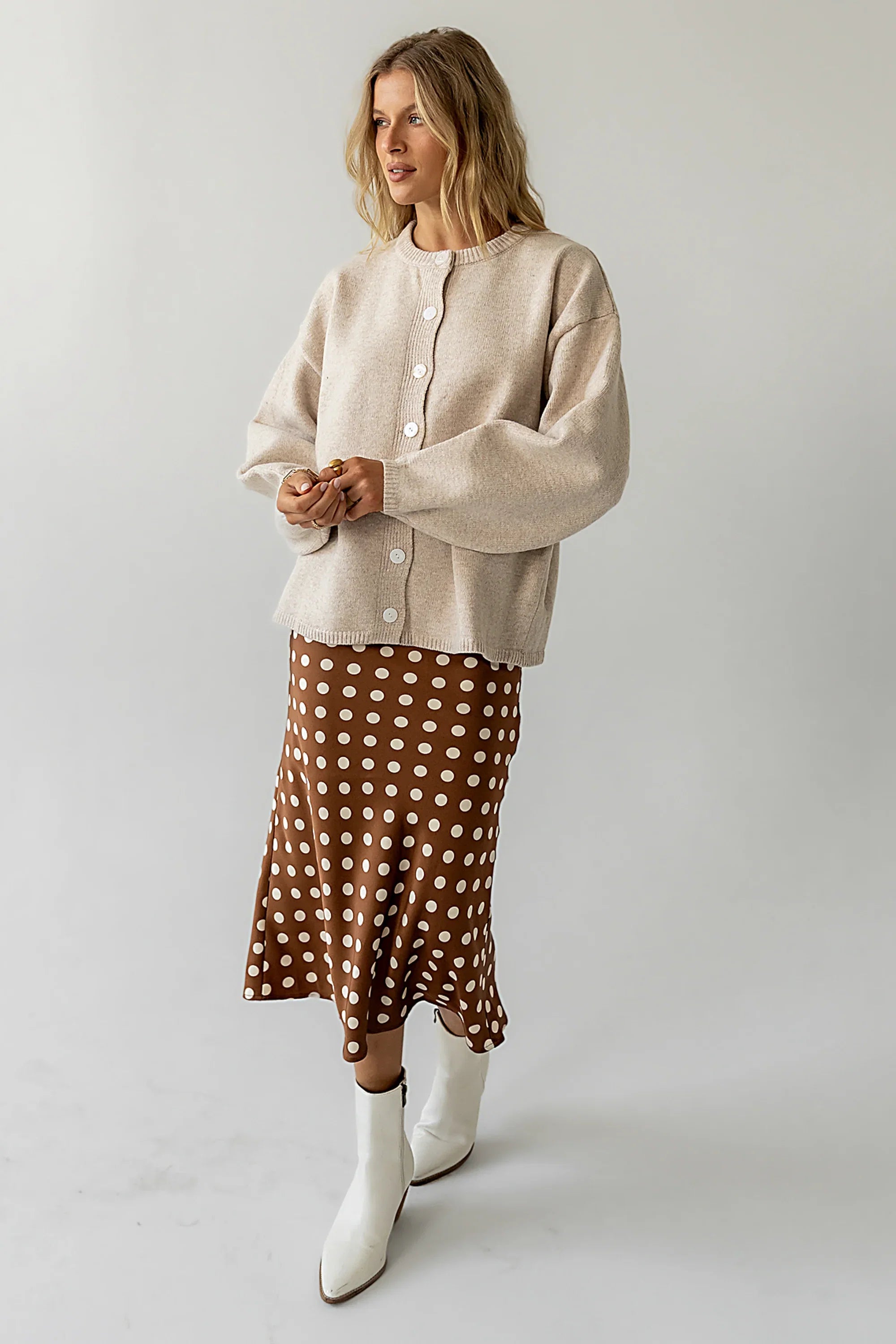 Brooke Polka Dot Midi Skirt FINAL SALE