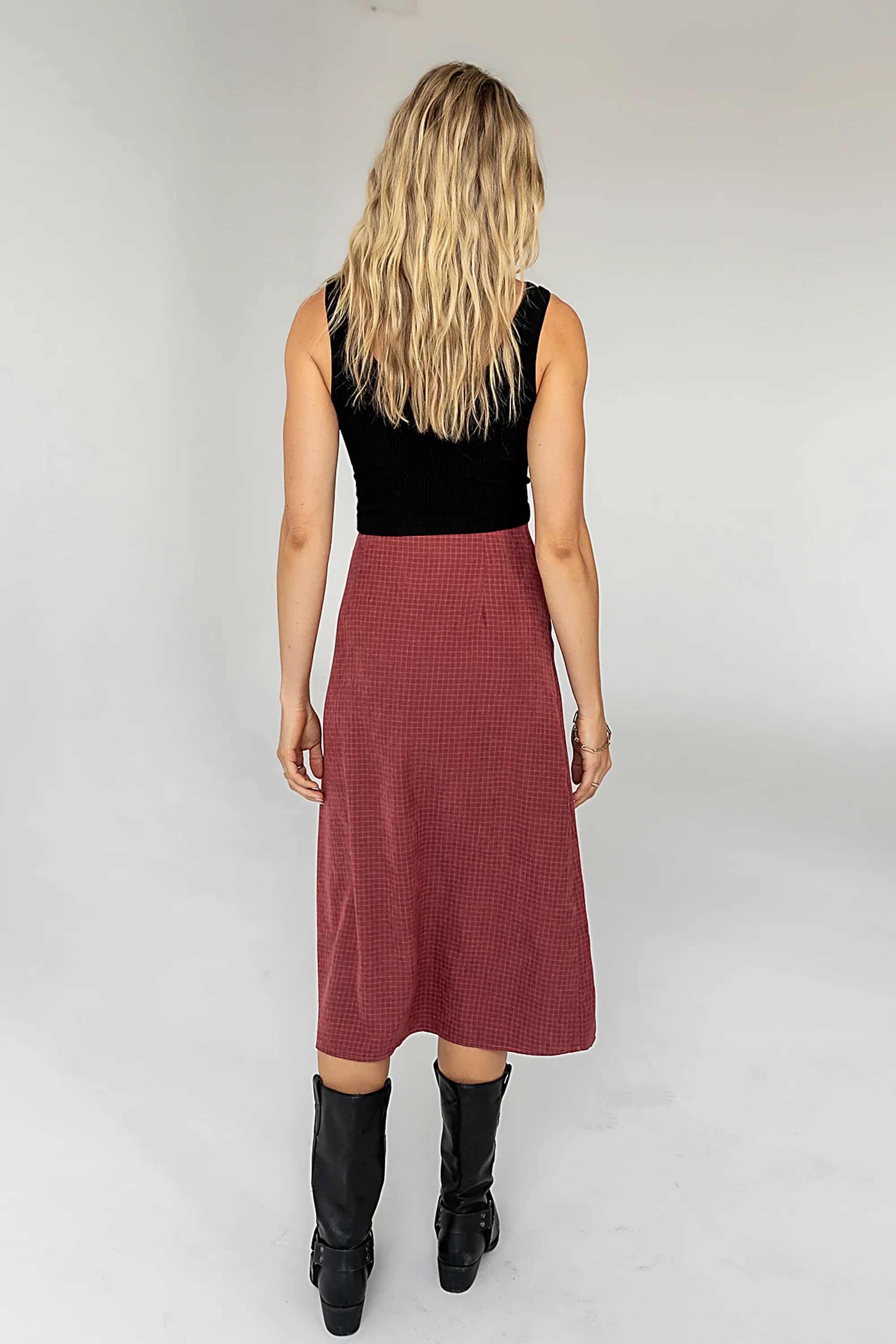 Miley Midi Skirt in Maroon FINAL SALE