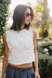 Mellie Ruffle Top in Off White