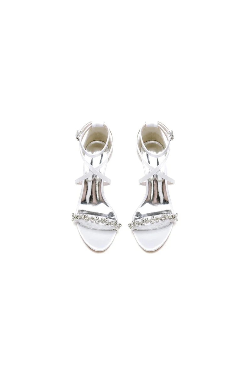 Open Toe Ribborn Tie High Heels Party