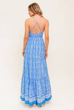 WILDFLOWER RHAPSODY MAXI DRESS BLUE