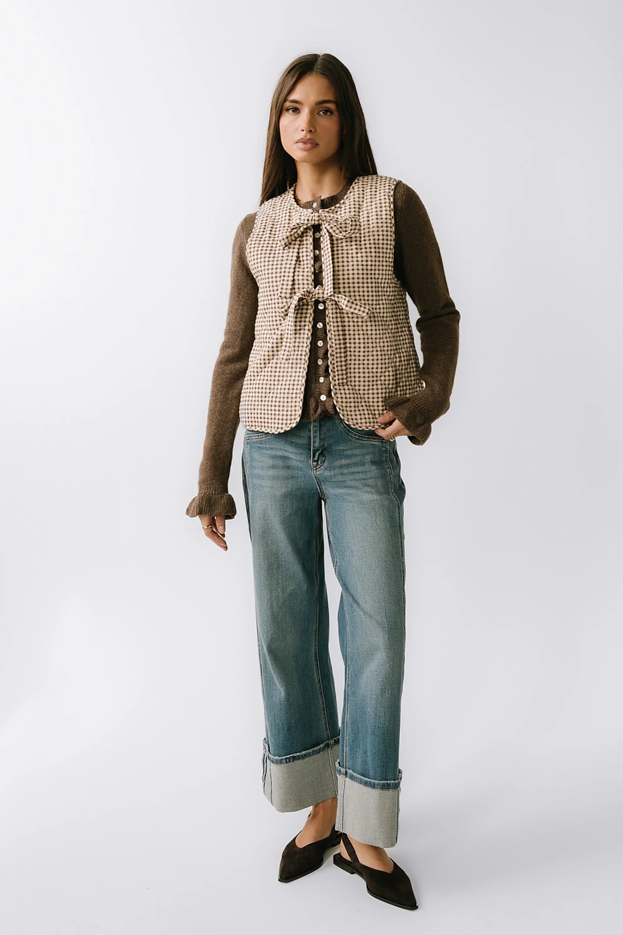 Vanessa Gingham Vest
