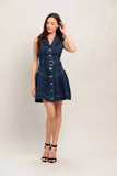MADE TO FLATTER DENIM MINI DRESS FINAL SALE