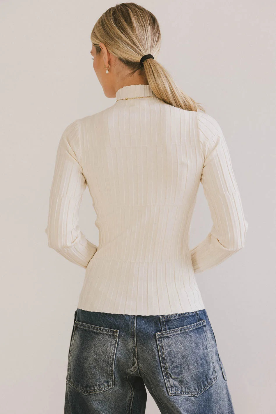 Winnie Ribbed Top in Cream FINAL SALE