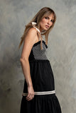Mollie Tiered Maxi Dress in Black