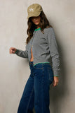 Josy Button Front Cardigan in Navy FINAL SALE