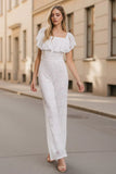 FATE INTERVENES WHITE LACE JUMPSUIT