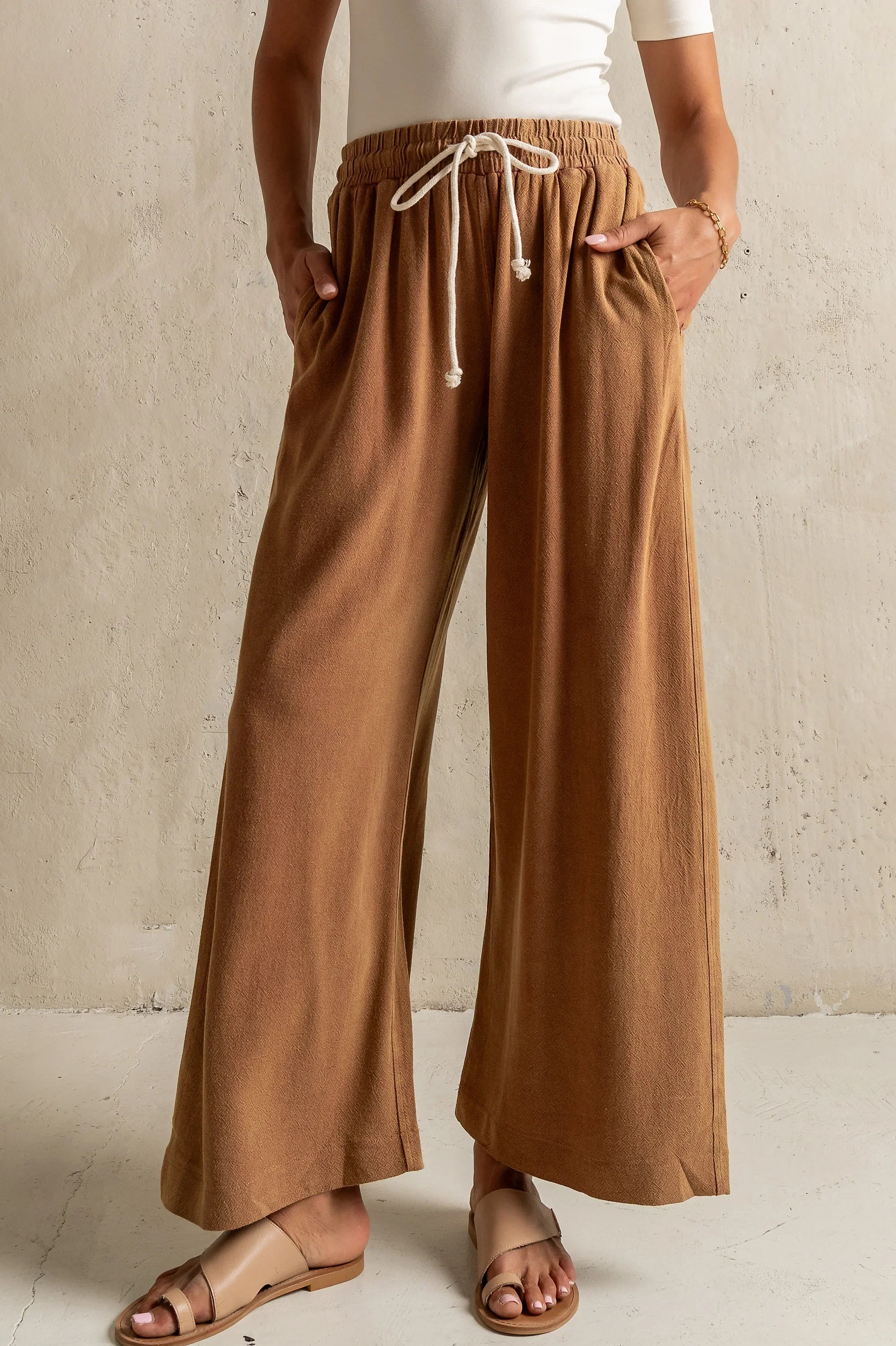 Nico Wide Leg Pants in Rust FINAL SALE