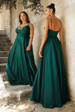 ERICA GOWN SOFT SATIN A LINE DRESS