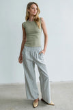Indiana Striped Pants in Olive