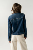Cozette Barrel Jacket in Dark Wash
