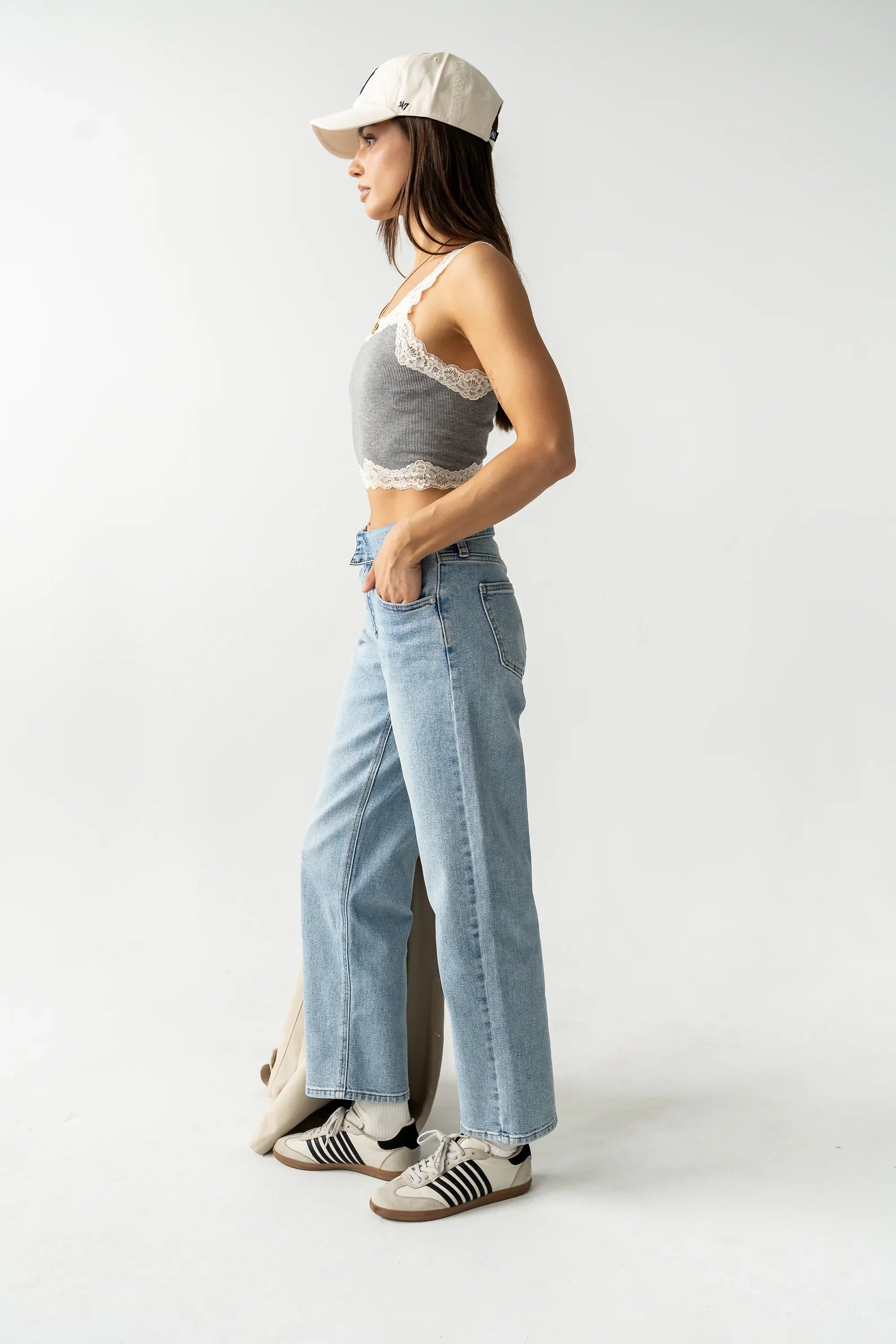 Karina Folded Straight Leg Jeans