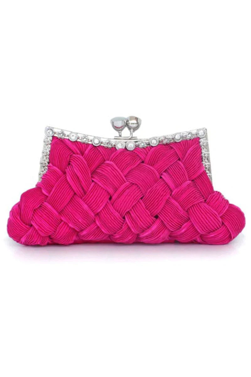 Glamourous Silk With Crystal Rhinestone Glitter Adjustable Wallets Accessories