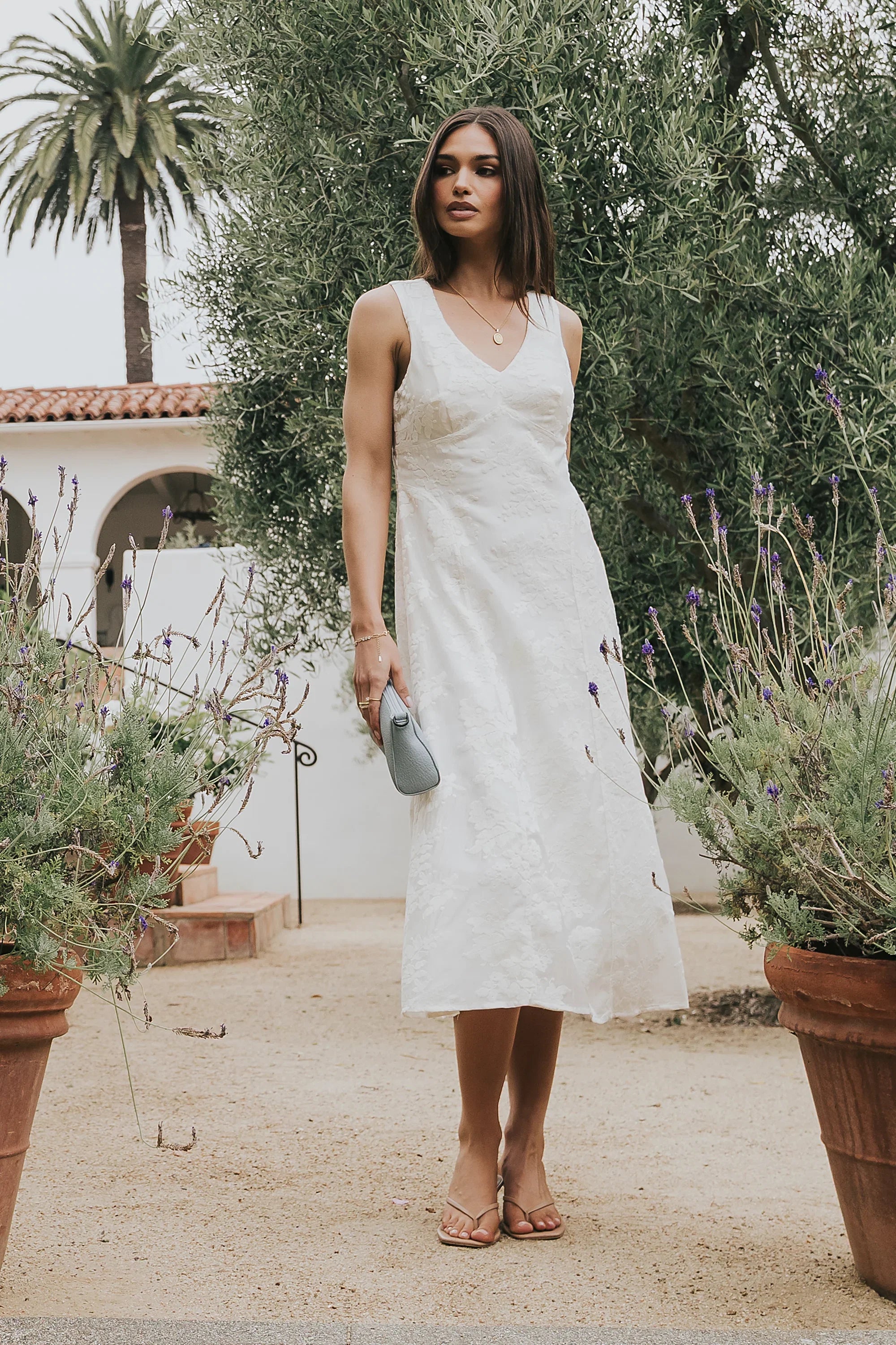Ariel Embroidered Midi Dress