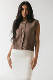 Tori Sweater Vest in Taupe