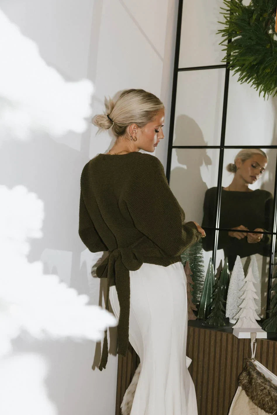 Azura Knit Sweater in Green FINAL SALE