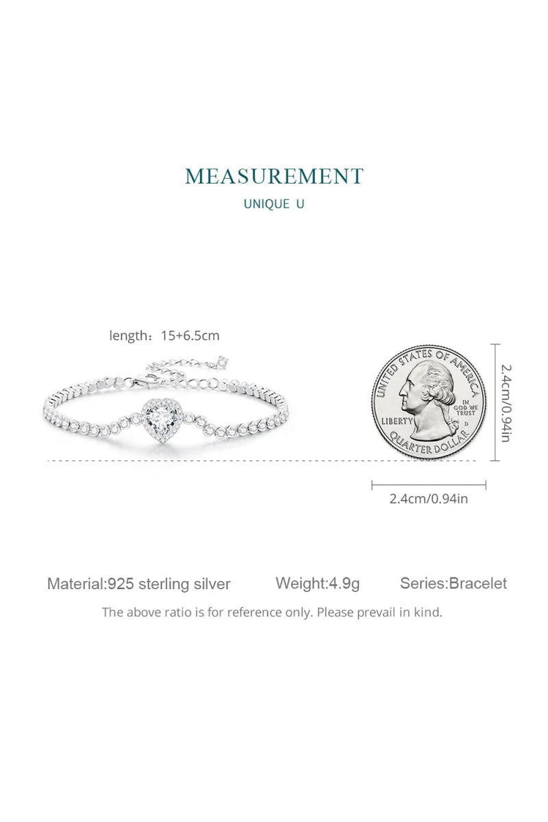 Sparkling Heart Bracelet