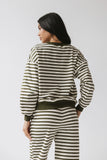 Taya Striped Sweater in Olive FINAL SALE