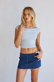 Merritt Boat Neck Crop Top