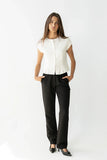 Montie Straight Leg Trousers in Black