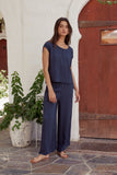 Jaylen Wide Leg Pants in Navy FINAL SALE