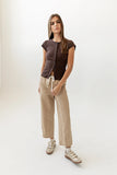 Khai Cropped Pants in Tan FINAL SALE