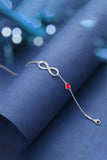 Red Chain Bracelets with Birthstone