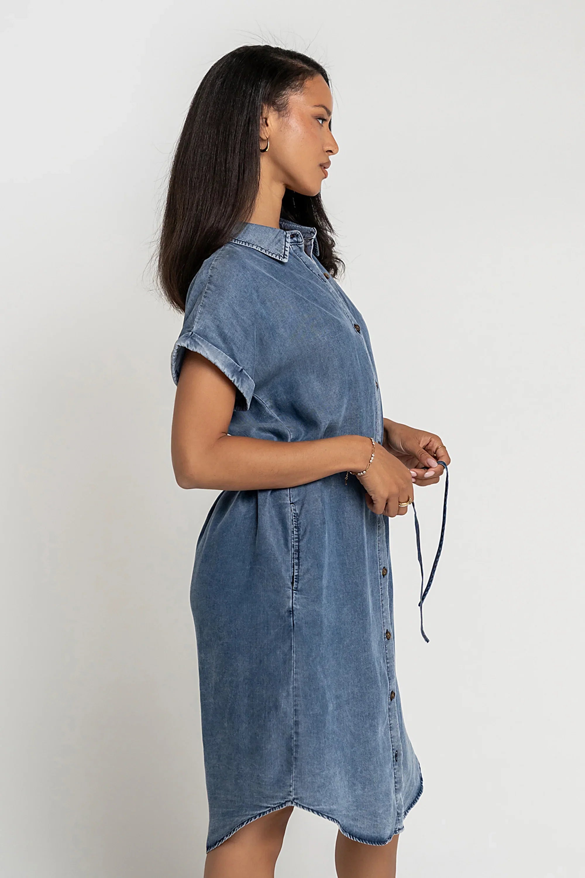 Sherry Denim Midi Dress