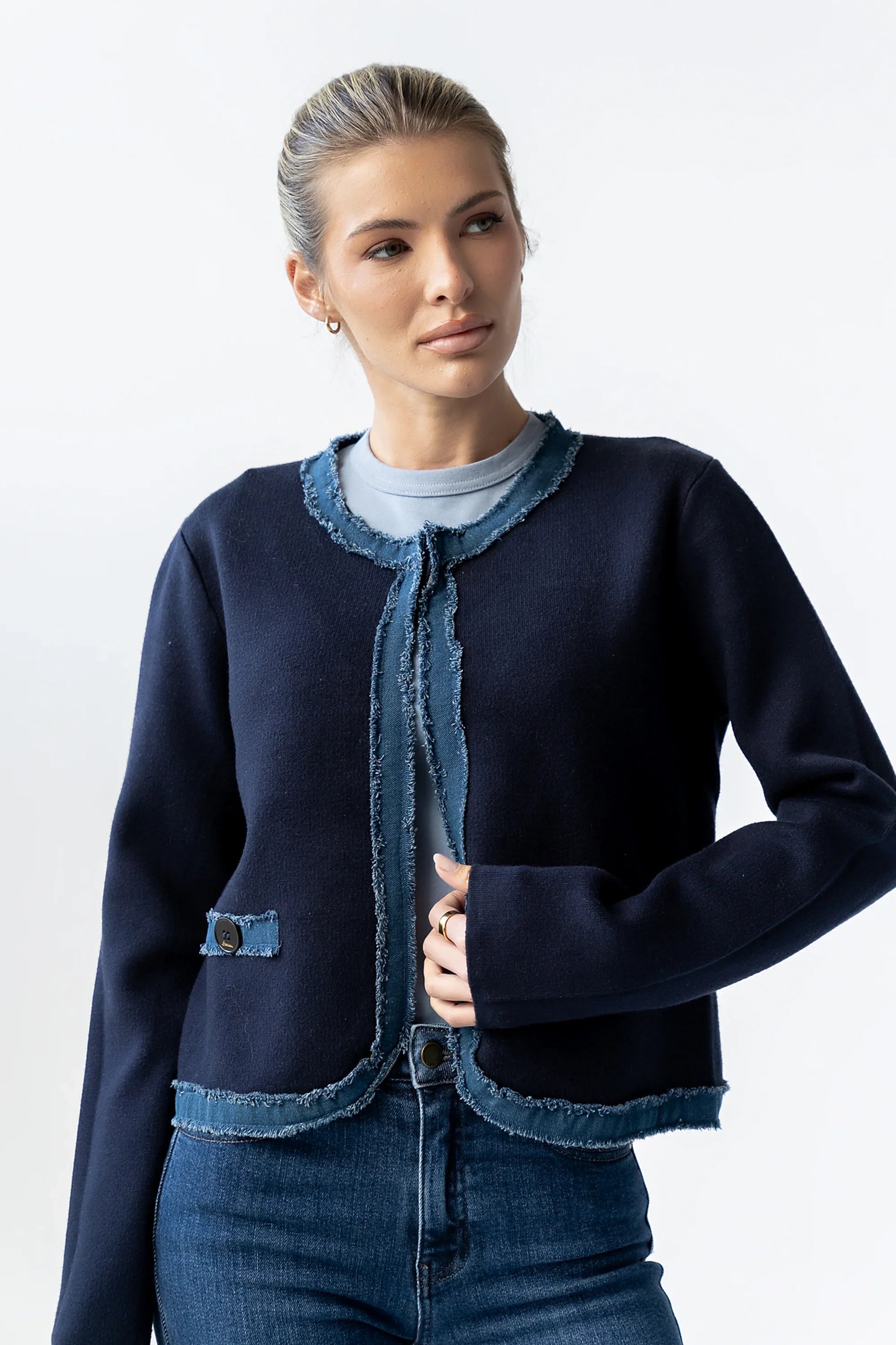 Topaz Contrast Cardigan FINAL SALE