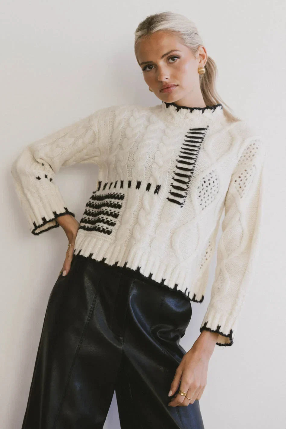 Cloe Cable Knit Sweater FINAL SALE
