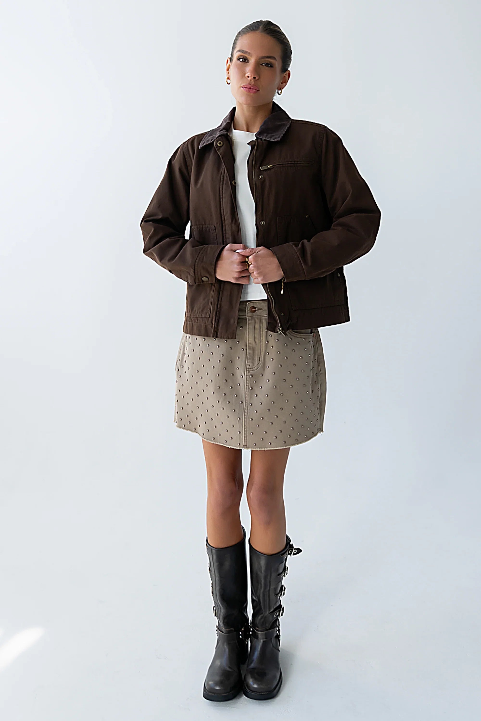 Kiara Studded Mini Skirt