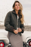 Krue Contrast Jacket in Olive FINAL SALE