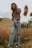 Mellanie Two Toned Baggy Jeans in Medium Wash FINAL SALE