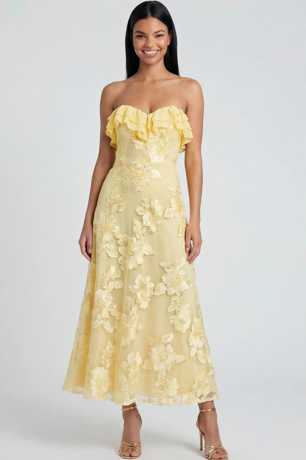 Sweetheart A Line Light Blue Wedding Guest Dress with Appliques
