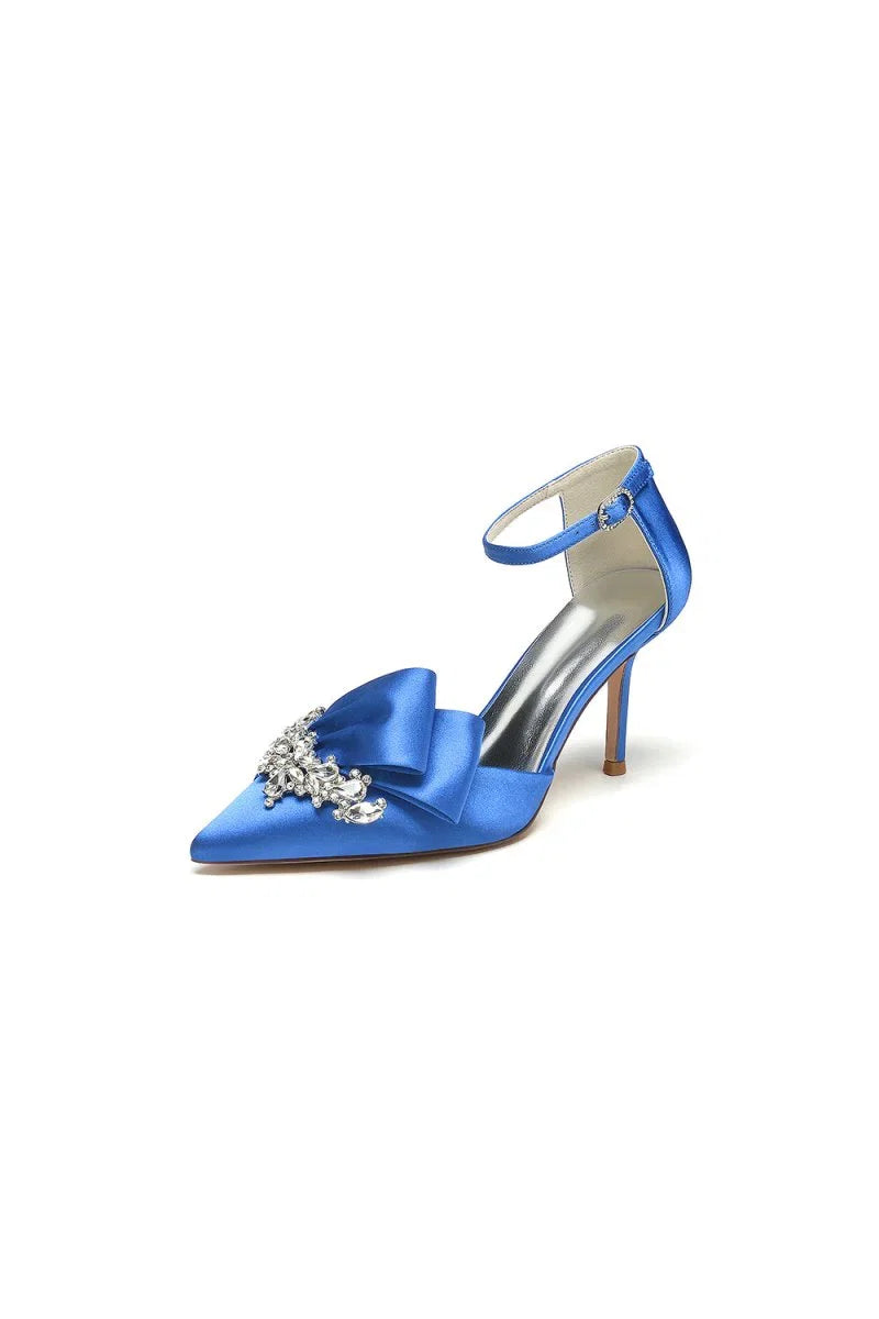 Pointed Toe With Rhinestone Stiletto Heels