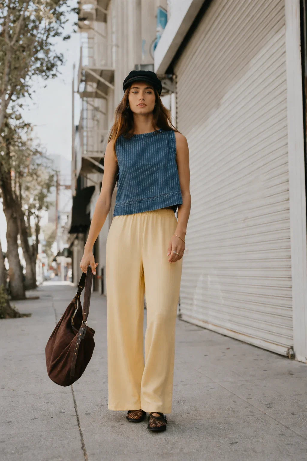 Lee Wide Leg Pants in Yellow