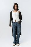 Eve Ribbed Duster in Olive