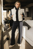 Bellese Quilted Puffer Vest in Bone FINAL SALE