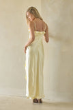 Adrianna Satin Ruffle Maxi Dress