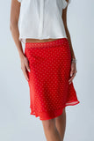 Kennedy Polka Dot Skirt in Red