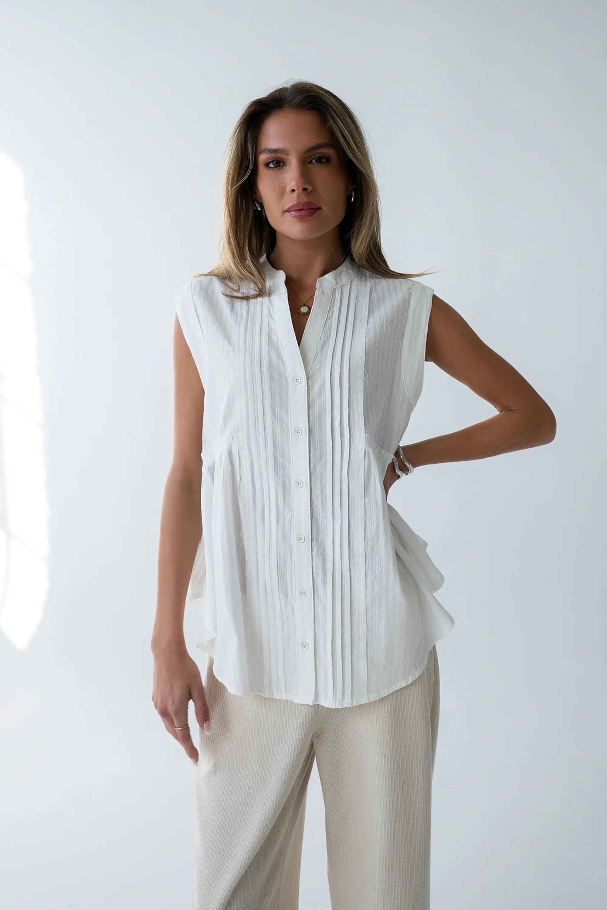 Halle Pleated Top