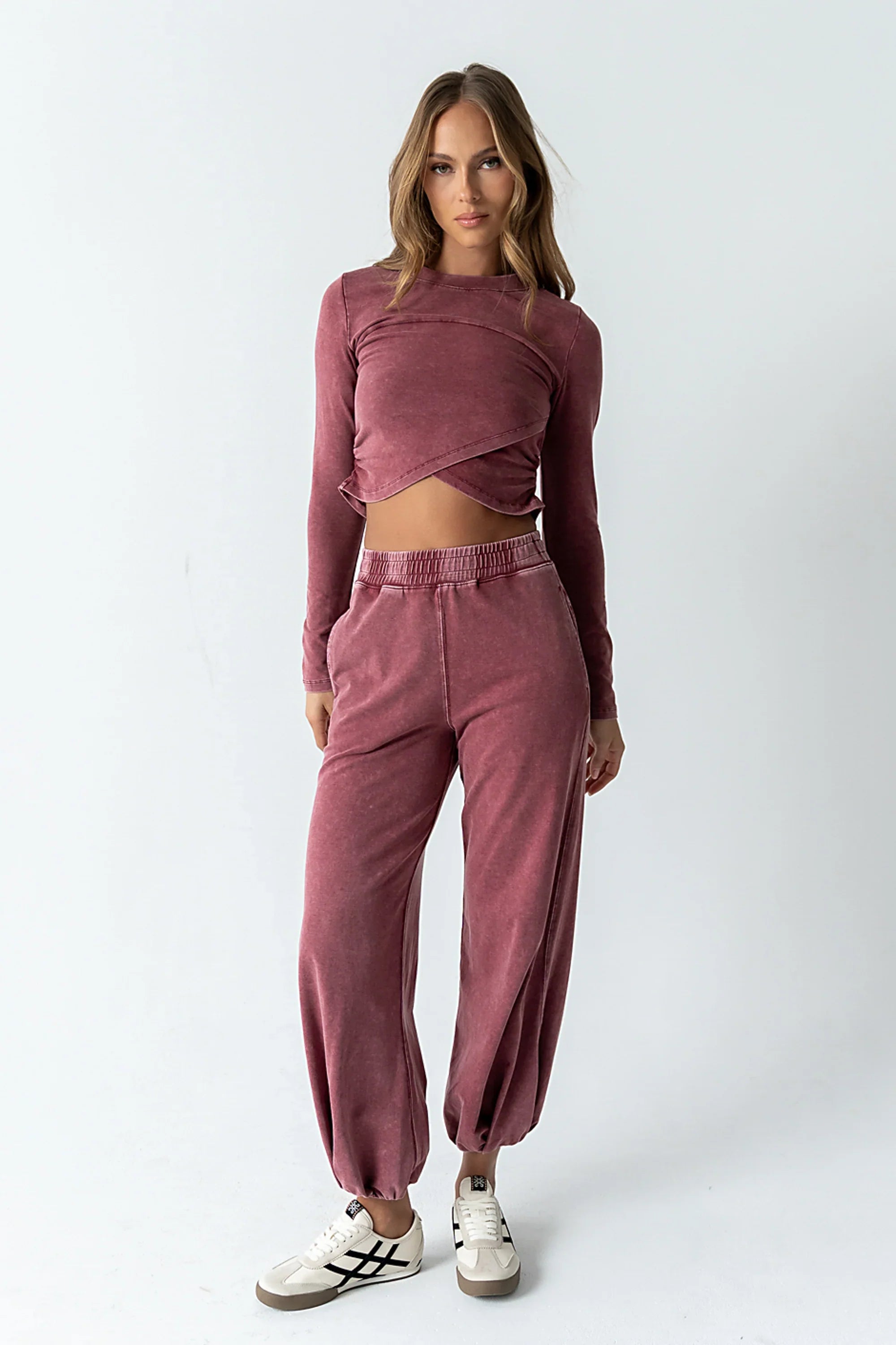 Kassie Joggers in Berry FINAL SALE