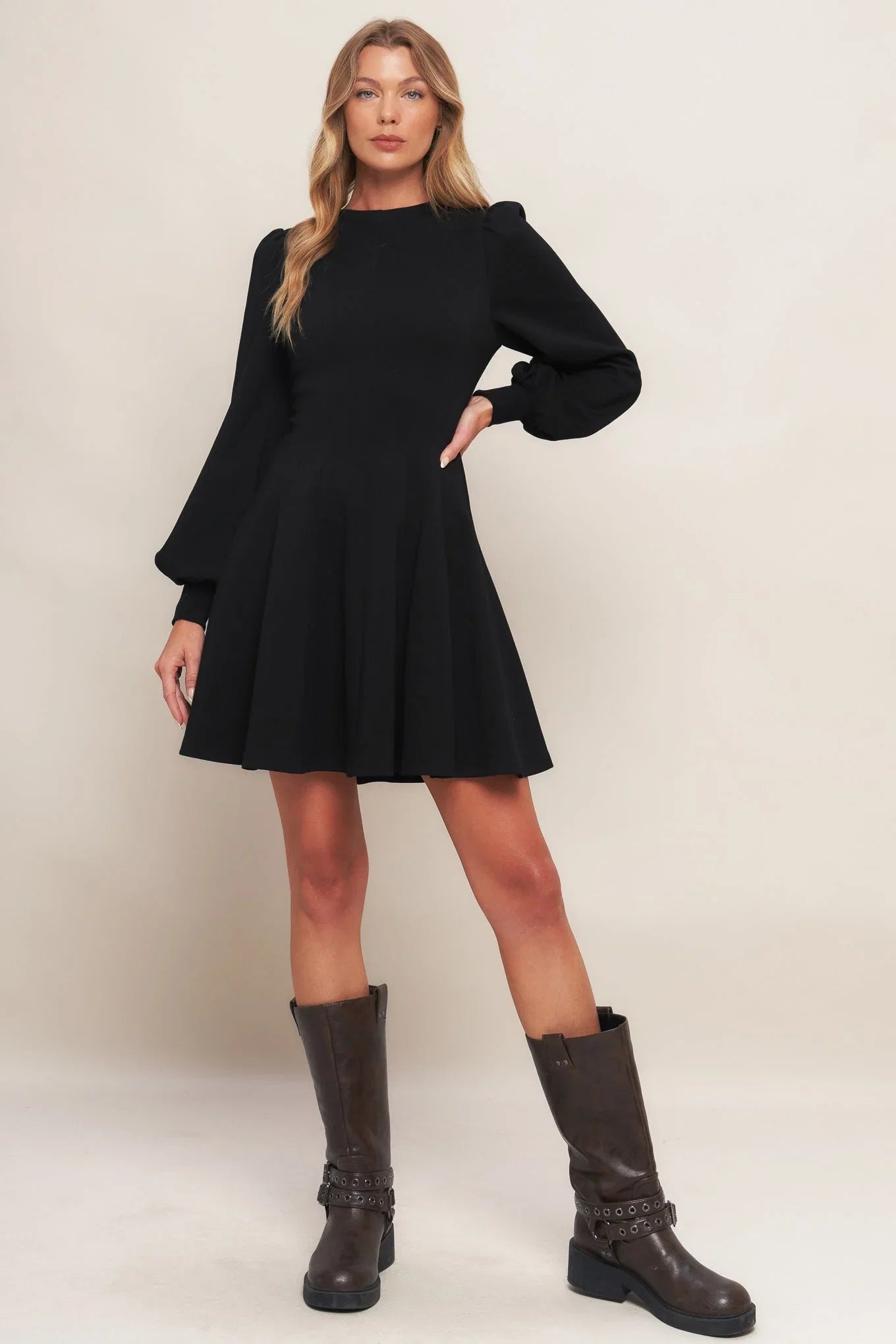 BLACK SWAN HEAVY KNIT MINI DRESS FINAL SALE